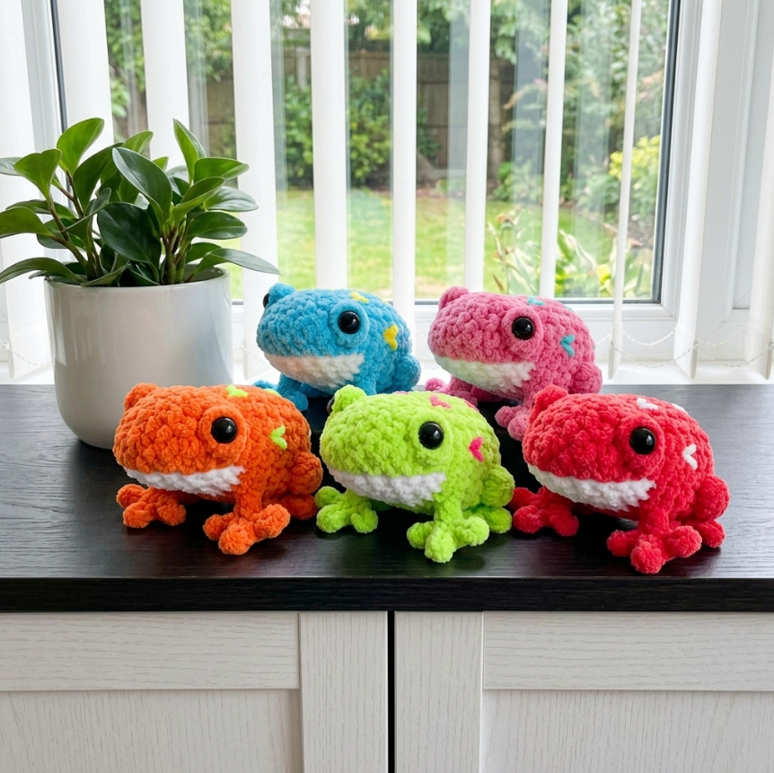 🐸🧶 Easy No-Sew Frog Crochet Pattern