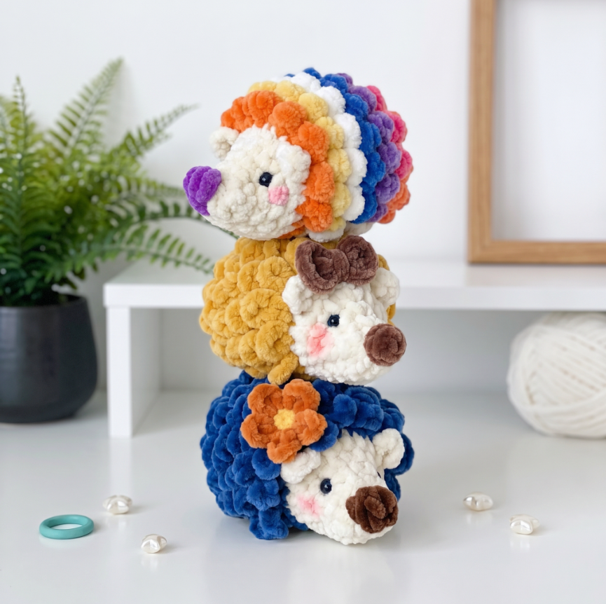 🦔🧶 No Sew Hedgehog Crochet Pattern