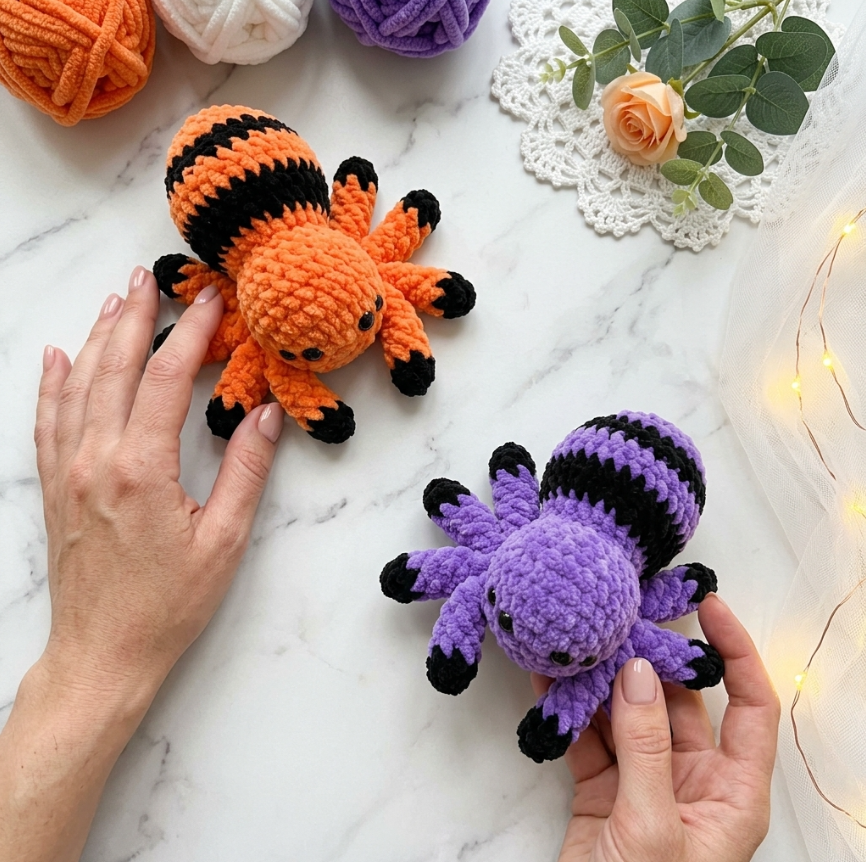 🕷️🧶 No-Sew 3in1 Spider Crochet Pattern