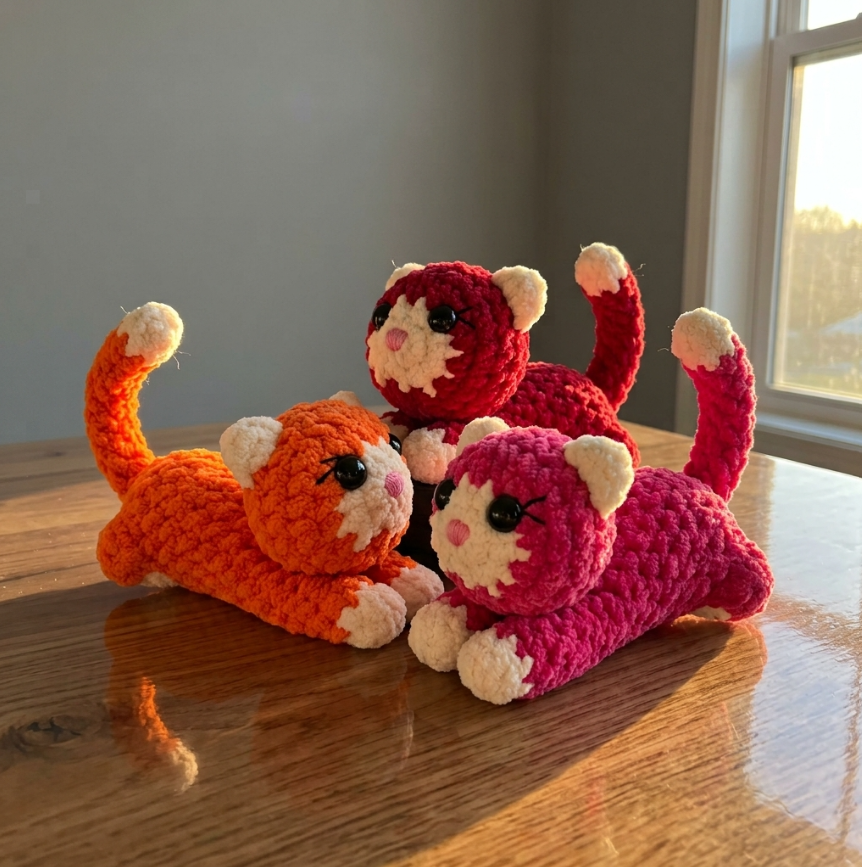 🐱🧶 No-Sew Crochet Cat Pattern