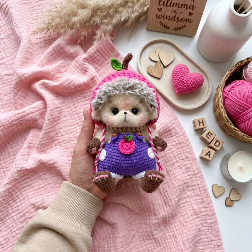 🦔🧶 Intermediate Crochet Hedgehog Pattern