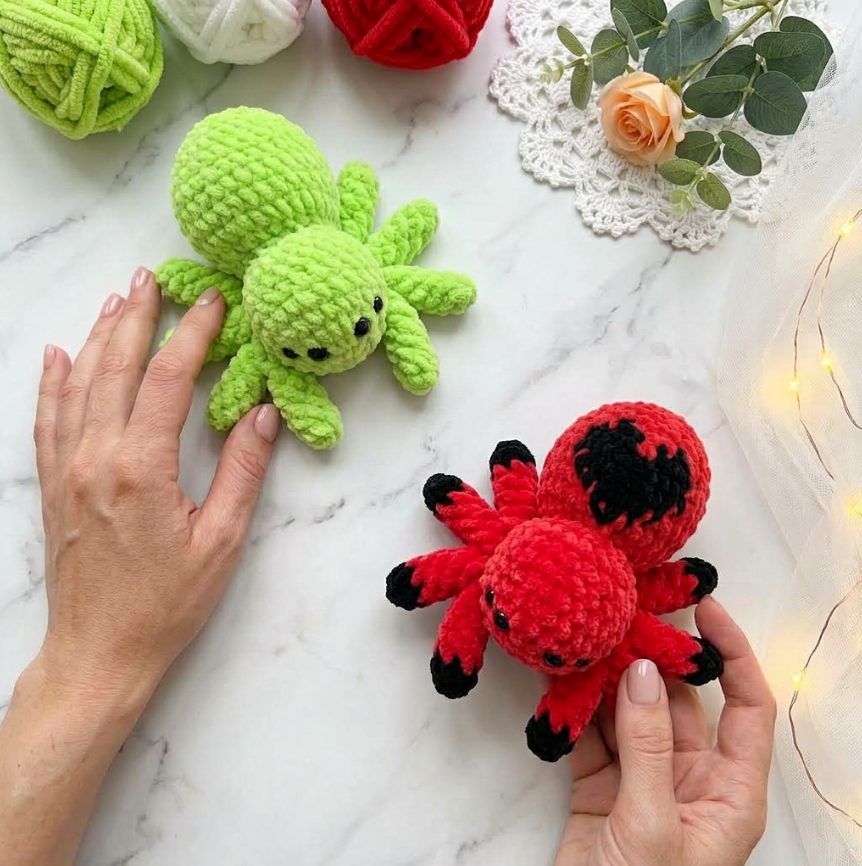 🕷️🧶 No-Sew 3in1 Spider Crochet Pattern
