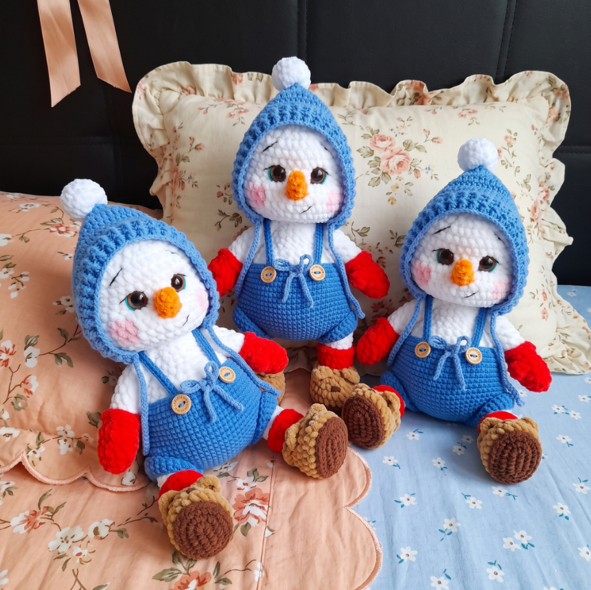 Cozy Snowman Overalls Pattern